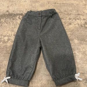 Jacadi grey wool pants with pink detail 18m